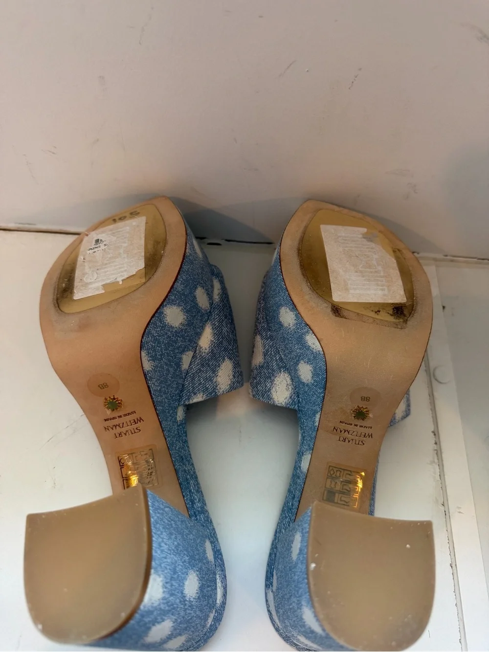 Stuart Weitzman Square High Platform Sandal